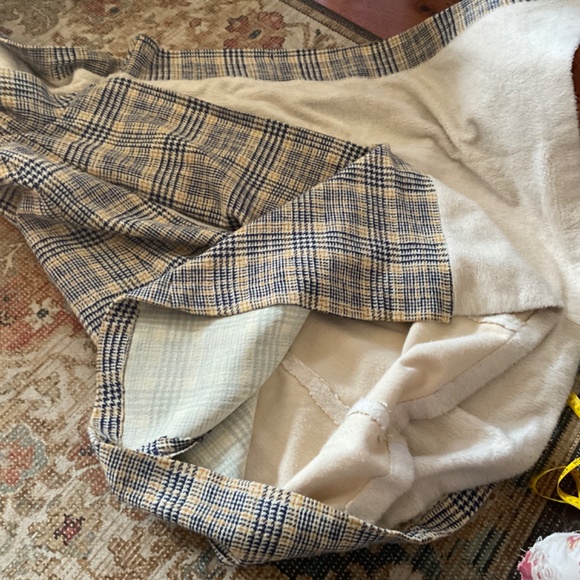 Vintage Wool Hooded Reversible Tartan Plaid Cape - Picture 12 of 12